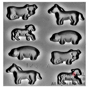 MOLDE A 1200 ANIMALES GRANDES 175X135MM APROX TRANSPARENTE x 4